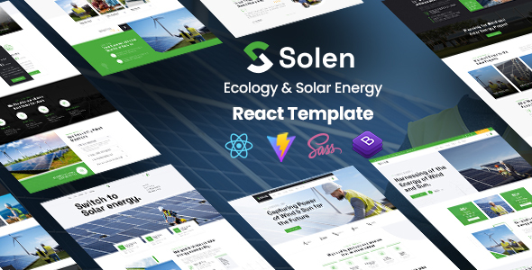 Solen 生态与可再生能源建站 React 模板