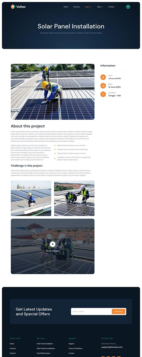 太阳能新能源企业Elementor网站模板_一键导入快速建站插图7-WP资源海 工业/工厂 Elementor 模板项目详情预览