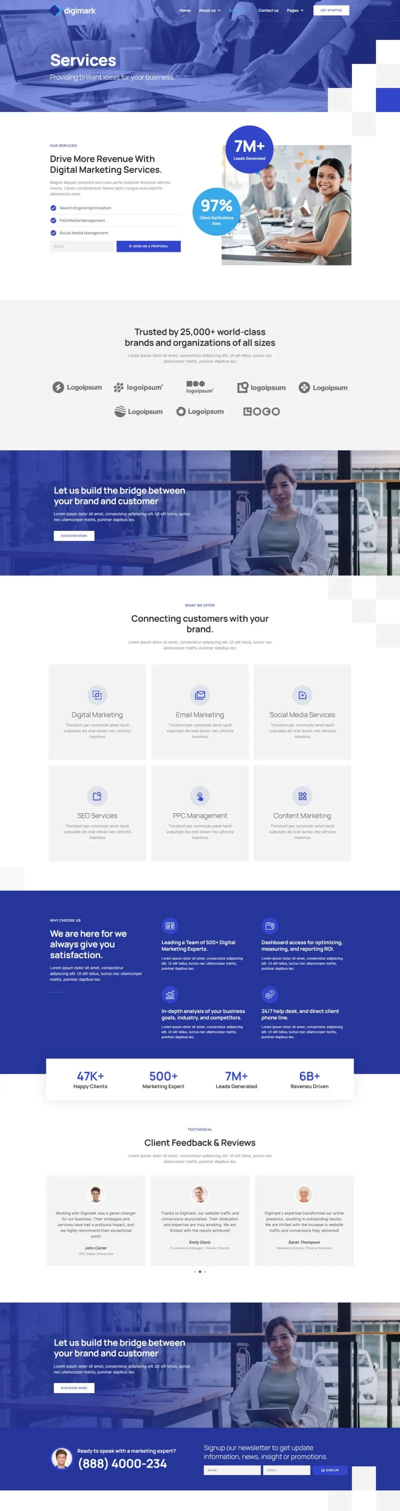 SEO与付费媒体营销机构Elementor网站模板_一键导入快速建站插图5-WP资源海 广告/营销 Elementor 模板服务页面预览