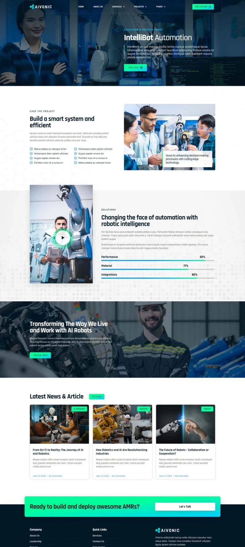 AI Elementor 模板项目详情预览