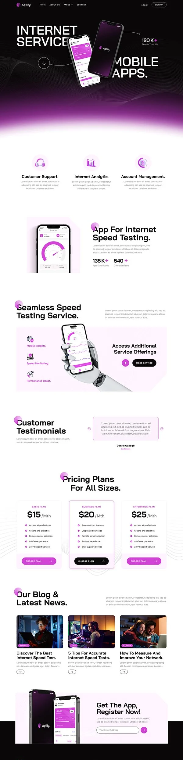 IT互联网 Elementor 模板首页预览