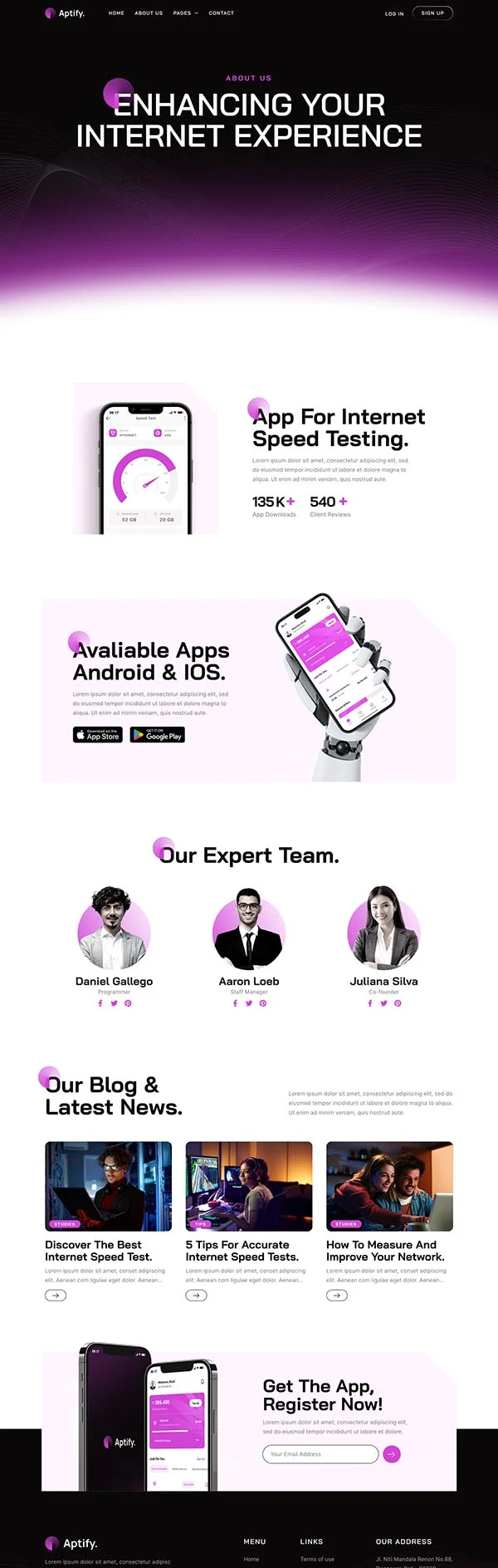 IT互联网 Elementor 模板关于我们预览