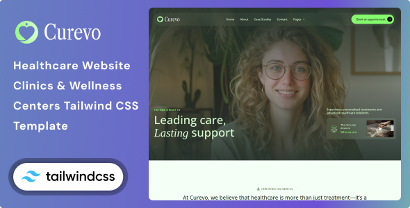 Curevo 医疗机构与康养中心 Tailwind CSS 模板