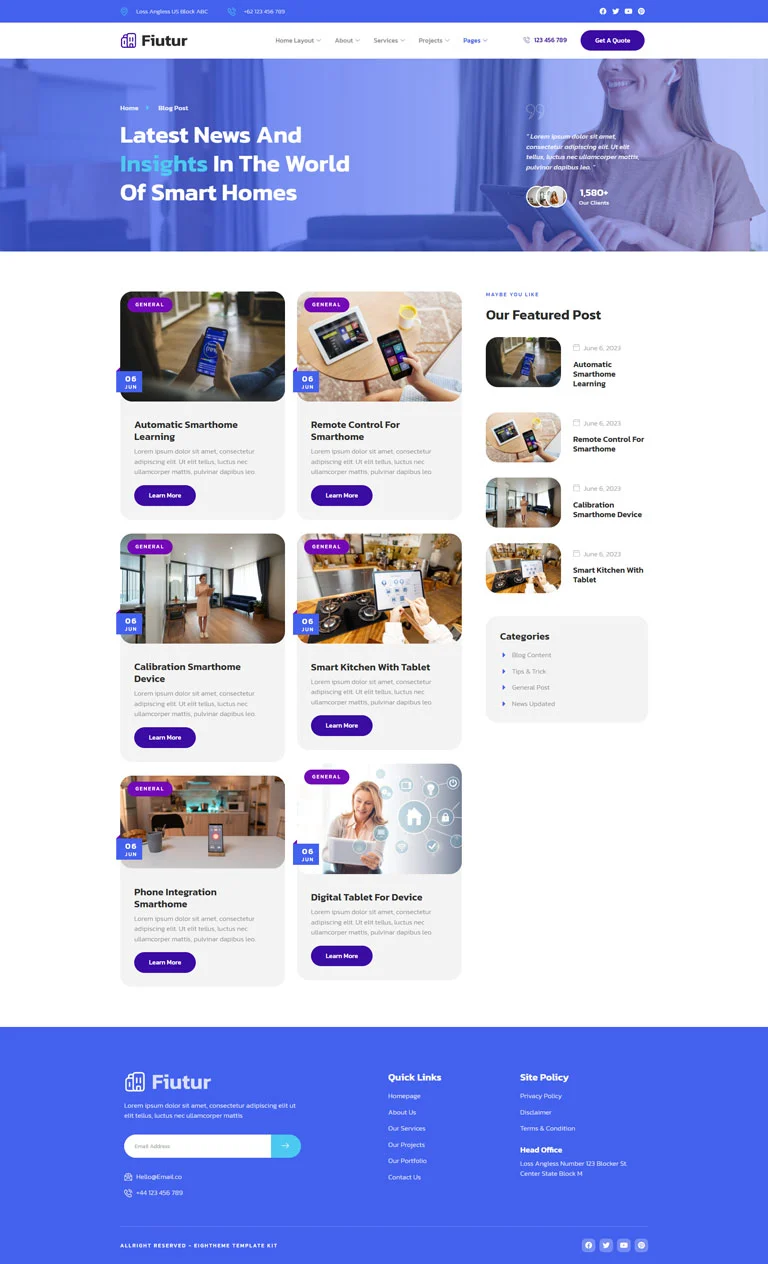 装修 Elementor 模板博客页面预览