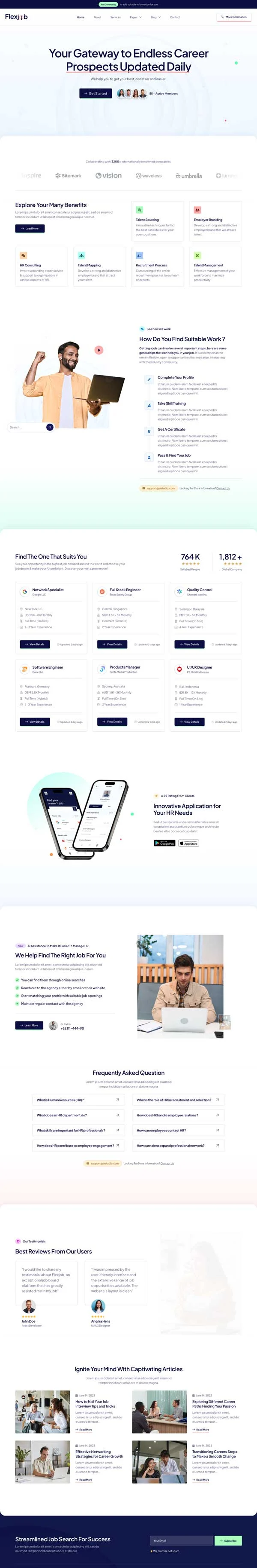 企业 Elementor 模板首页预览