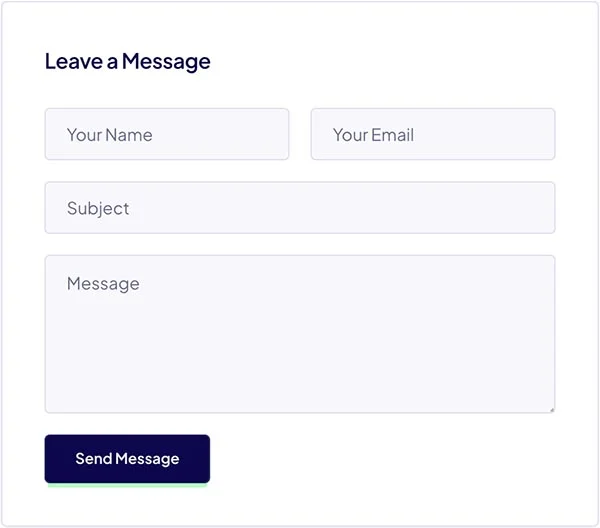 企业 Elementor 模板联系表单预览