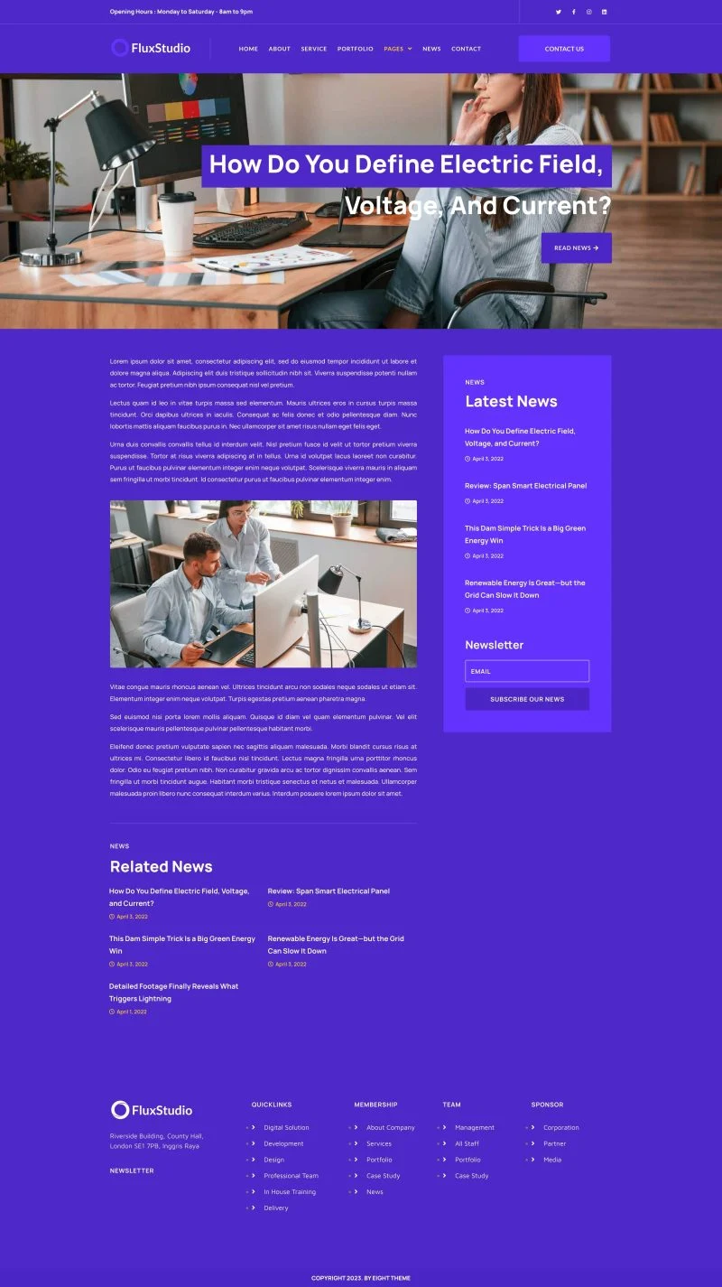 广告/营销 Elementor 模板新闻列表预览