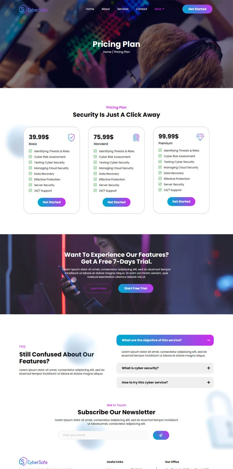 IT互联网 Elementor 模板价格页面预览