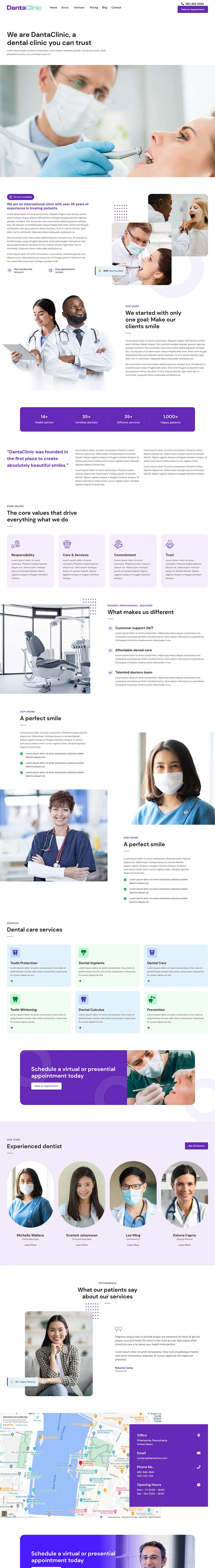 健康/医药 Elementor 模板关于我们预览