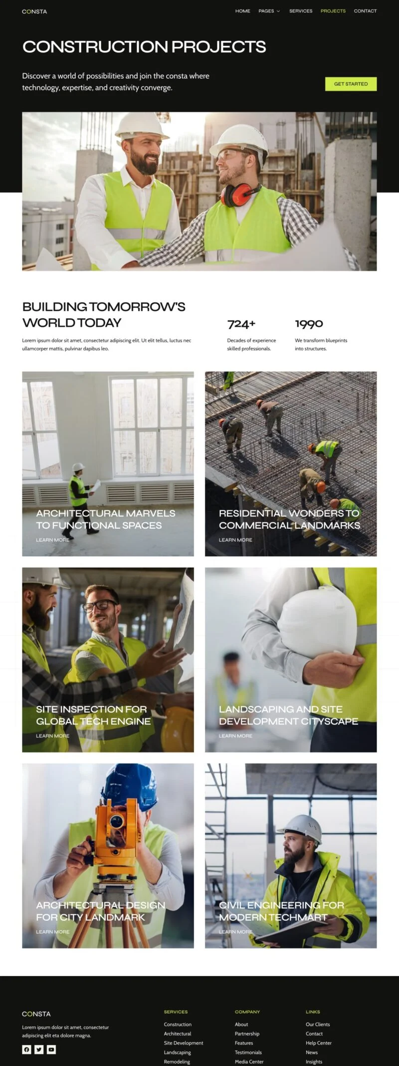 建筑与工程公司Elementor网站模板_一键导入快速建站插图3-WP资源海 建筑/地产 Elementor 模板项目案例预览
