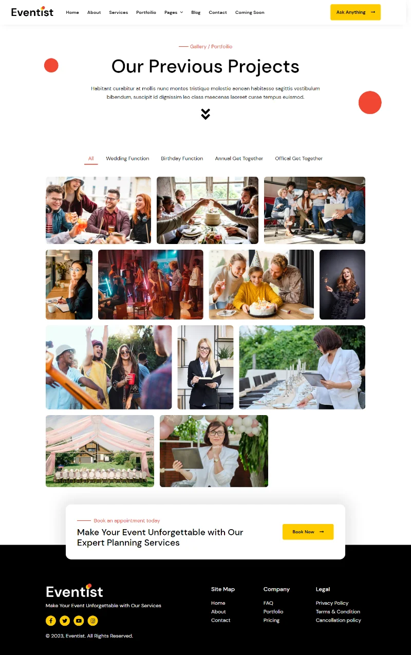 活动策划与执行Elementor网站模板_一键导入快速建站插图4-WP资源海 活动/赛事 Elementor 模板图片展示预览