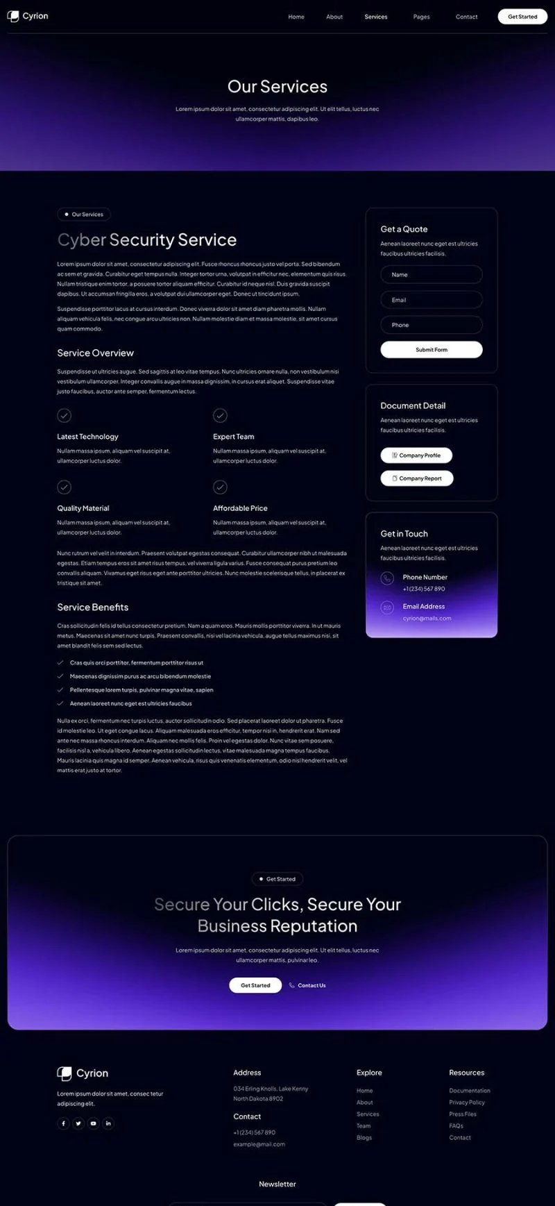 网络安全监测与防护Elementor网站模板_一键导入快速建站插图4-WP资源海 IT互联网 Elementor 模板服务详情预览