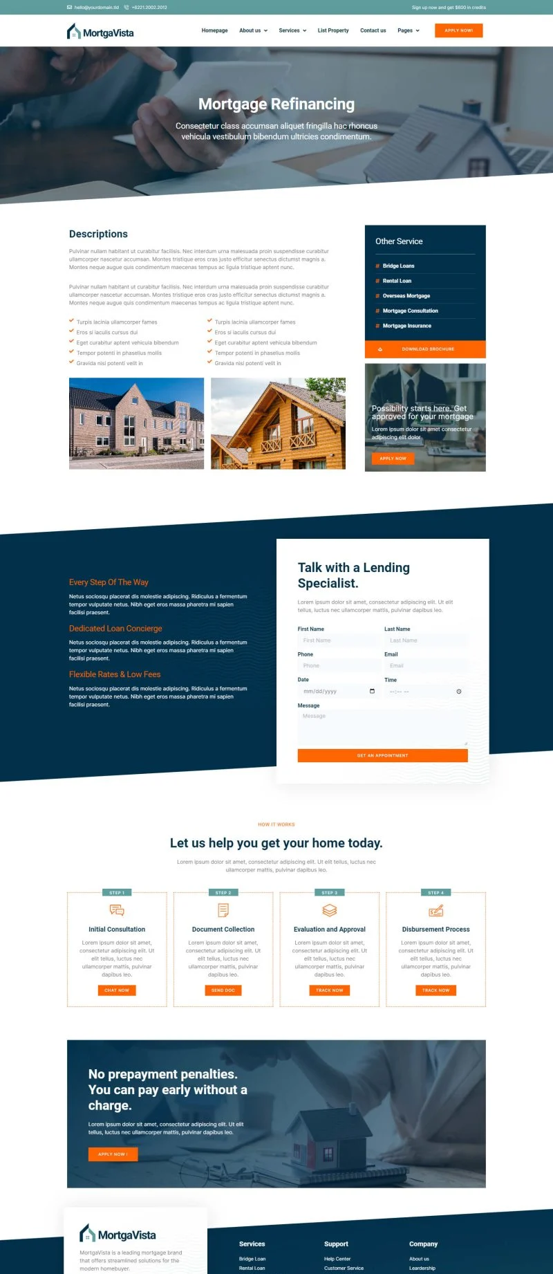 住房按揭服务公司Elementor网站模板_一键导入快速建站插图2-WP资源海 金融/投资 Elementor 模板服务详情预览