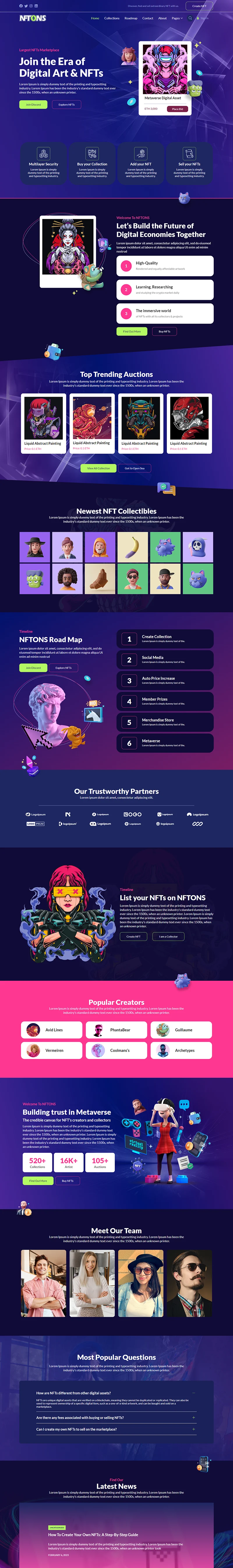 金融/投资 Elementor 模板首页预览