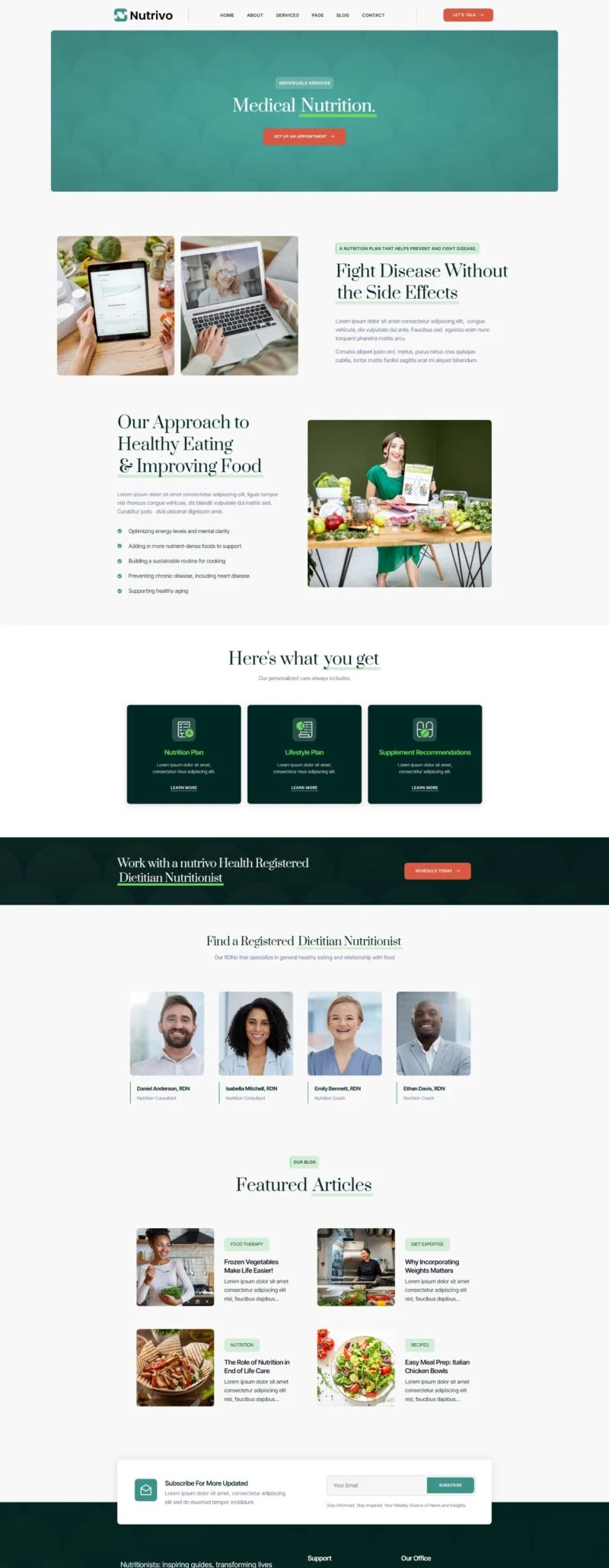 健康/医药 Elementor 模板服务详情预览