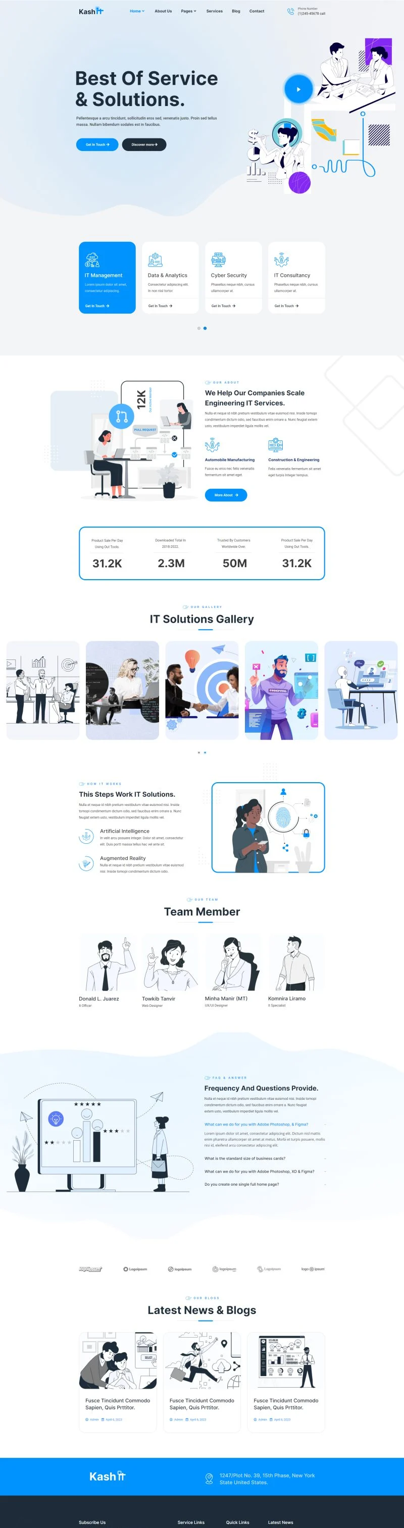 IT互联网 Elementor 模板首页预览