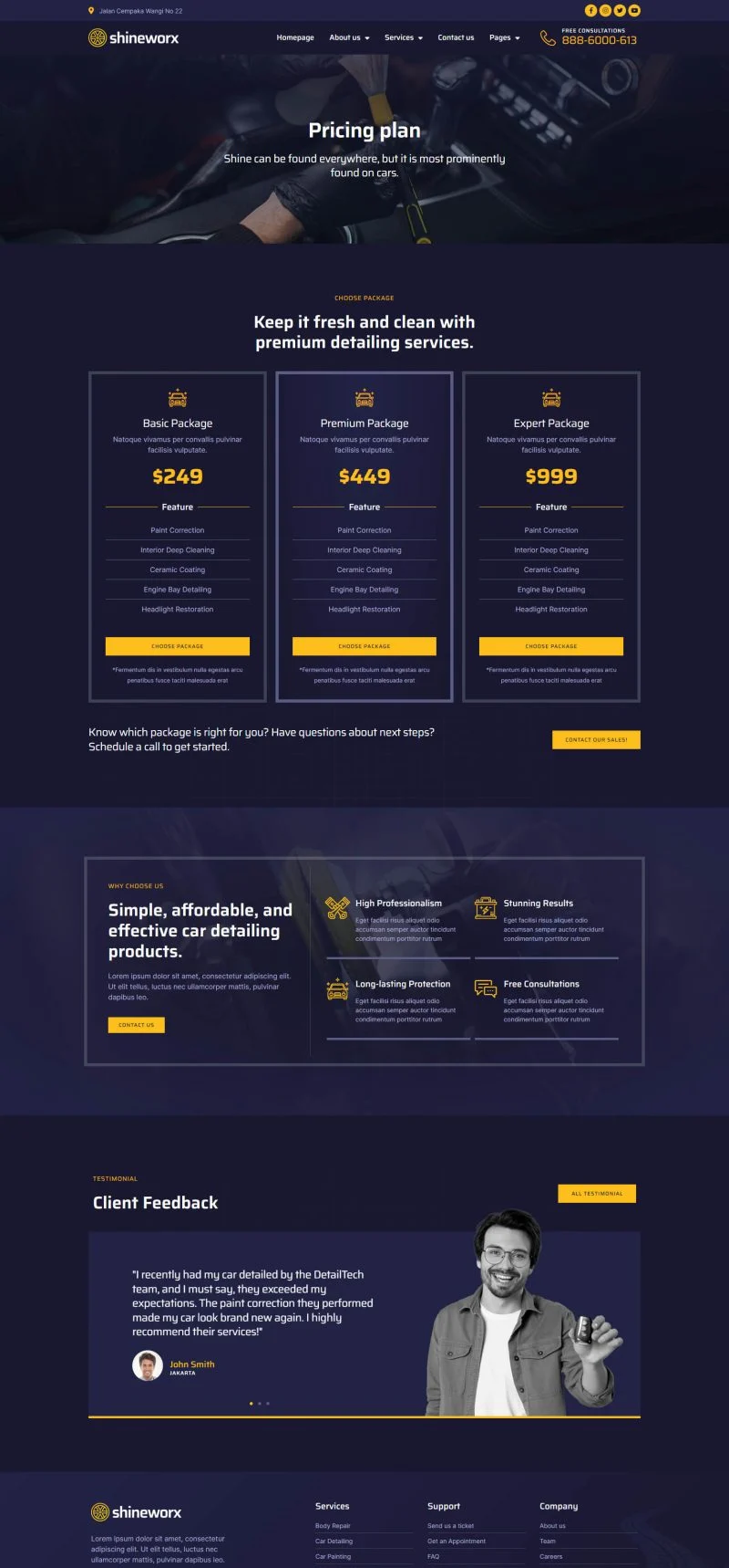维修 Elementor 模板价格页面预览
