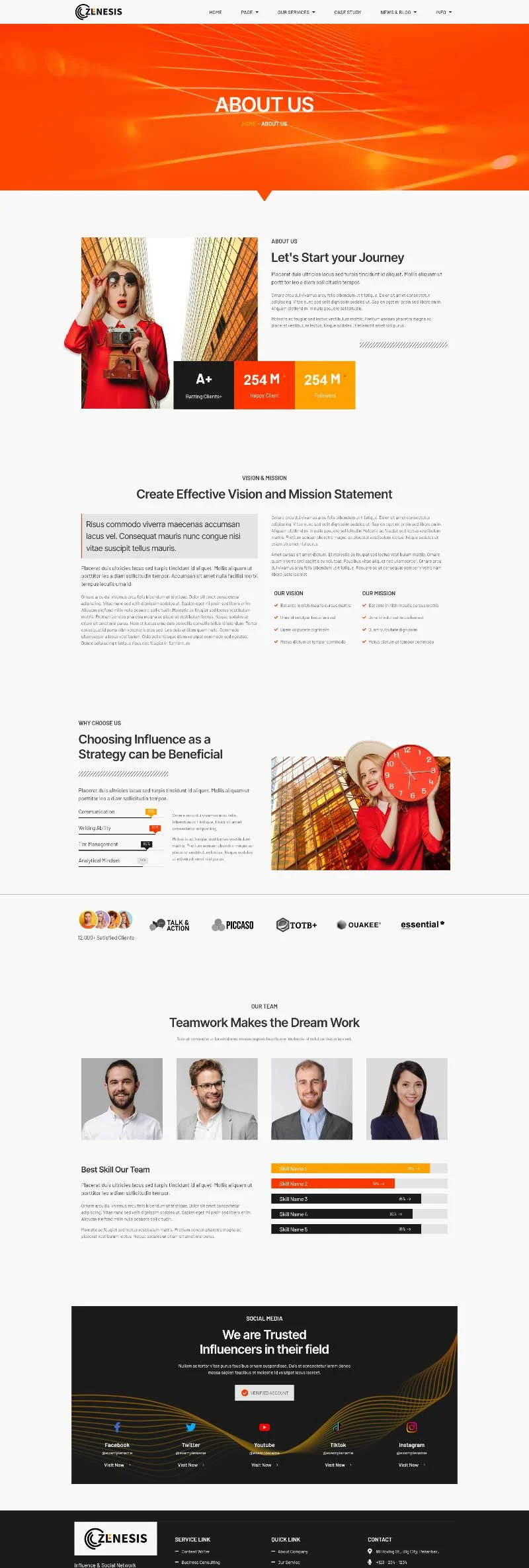 广告/营销 Elementor 模板关于我们预览