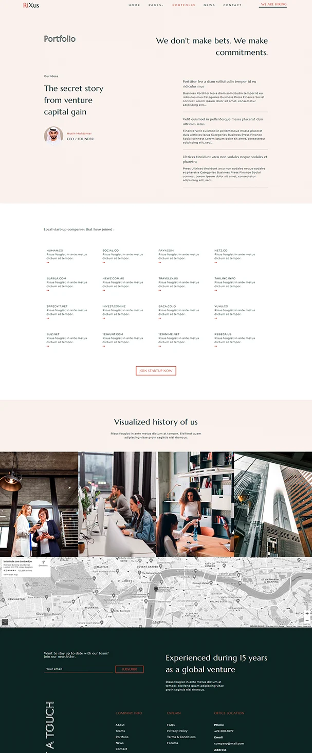 风险投资公司Elementor网站模板_一键导入快速建站插图5-WP资源海 金融/投资 Elementor 模板案例页面预览