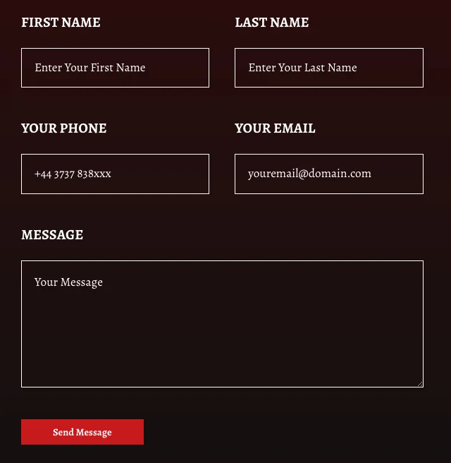 个人 Elementor 模板联系表单预览