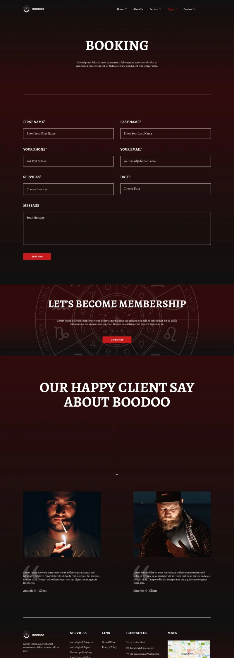 个人 Elementor 模板预约页面预览