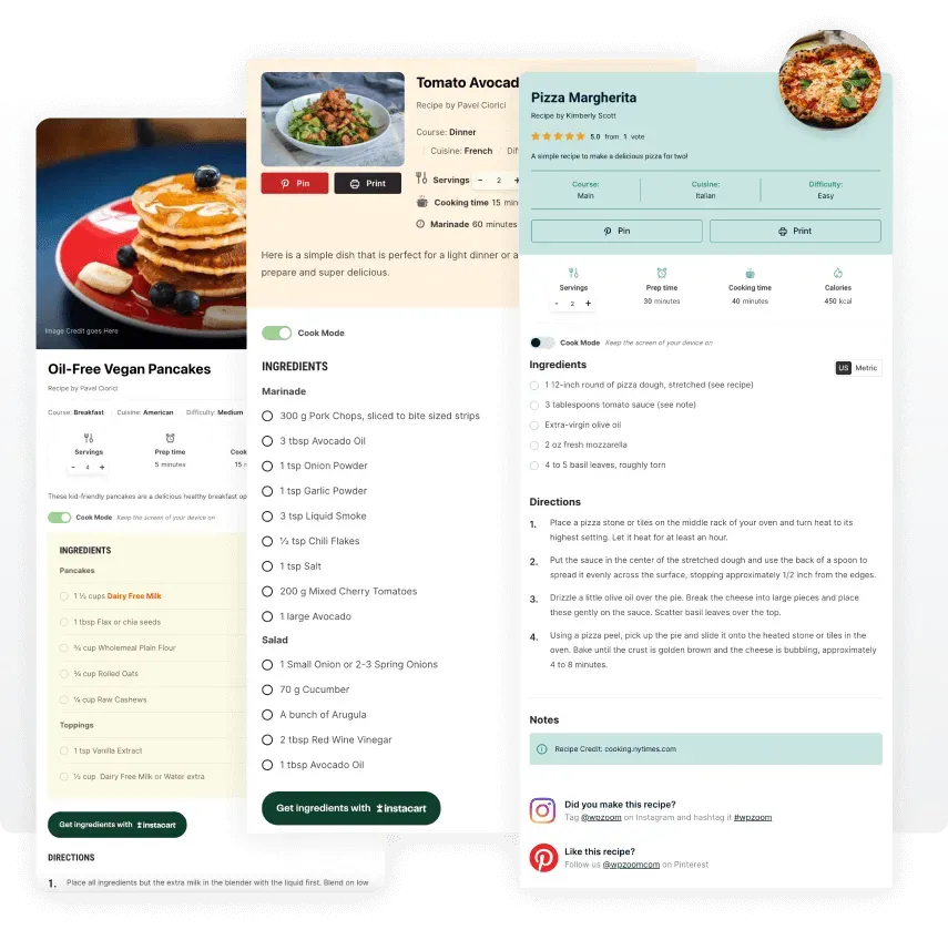 Recipe Card Blocks PRO By WPZOOM Untouched 食品博客变现 WordPress 插件插图4-WP资源海 Recipe Card Blocks Styles