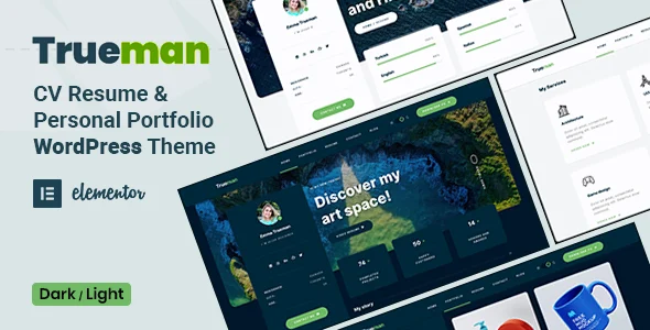 Trueman 个人作品集简历 WordPress 主题插图-WP资源海 Trueman - Resume WordPress Theme - Portfolio Creative