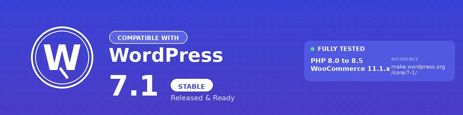 Ecom 多用途电商 WordPress 主题插图-WP资源海 Ecom is compatible with WordPress 7 Beta 2 and WooCommerce 10.7